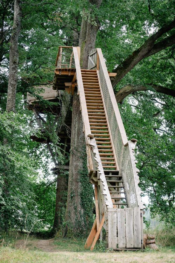 Saint-Hilaire-en-Morvan Cabane Perchee Dans Les Arbres מראה חיצוני תמונה